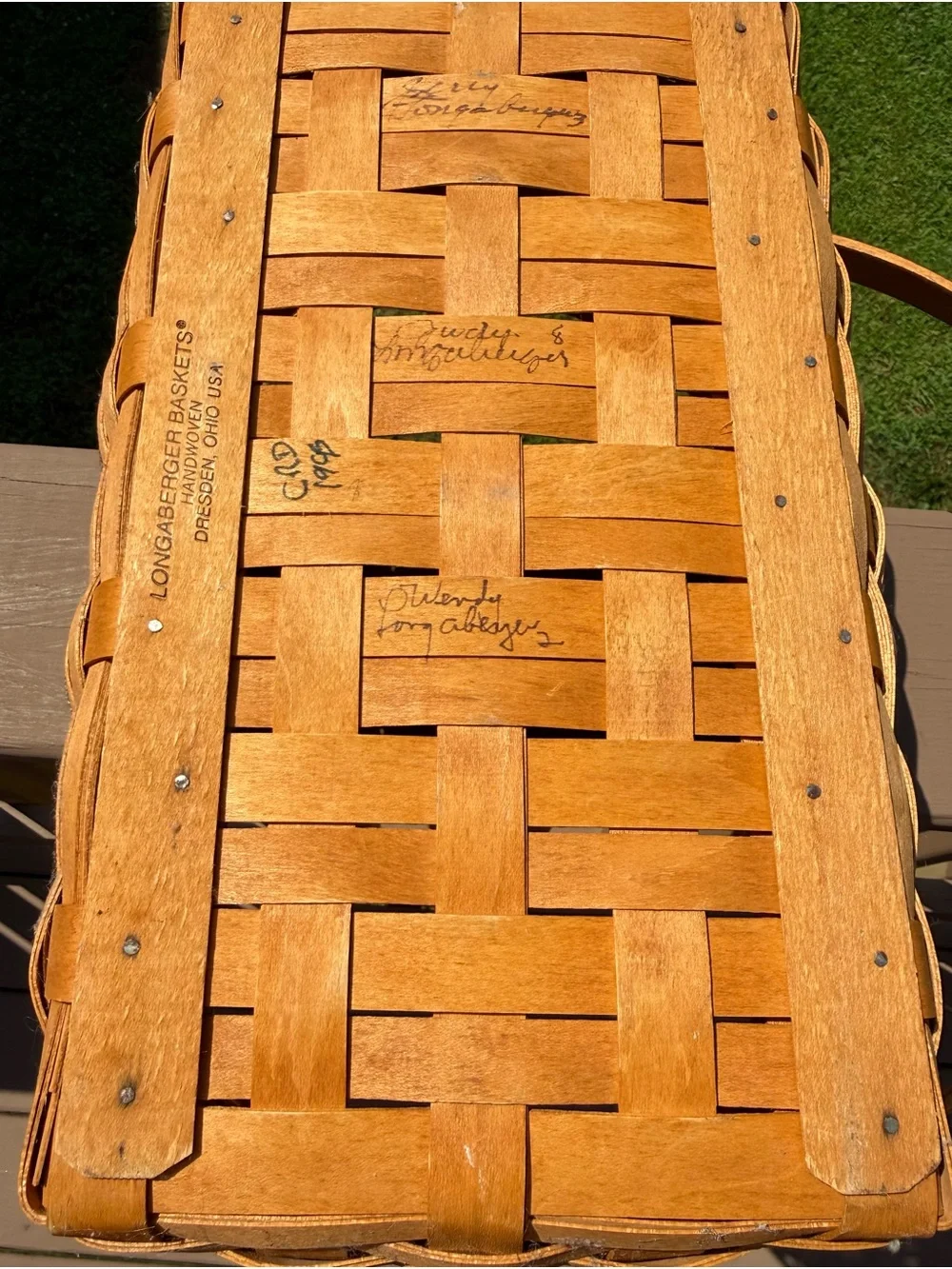 Vtg Longaberger Traditions Family Basket Set Signed by Jerry Judy & Wendy